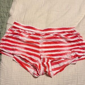 Victoria secret Striped Red and White Women's Sleep Shorts